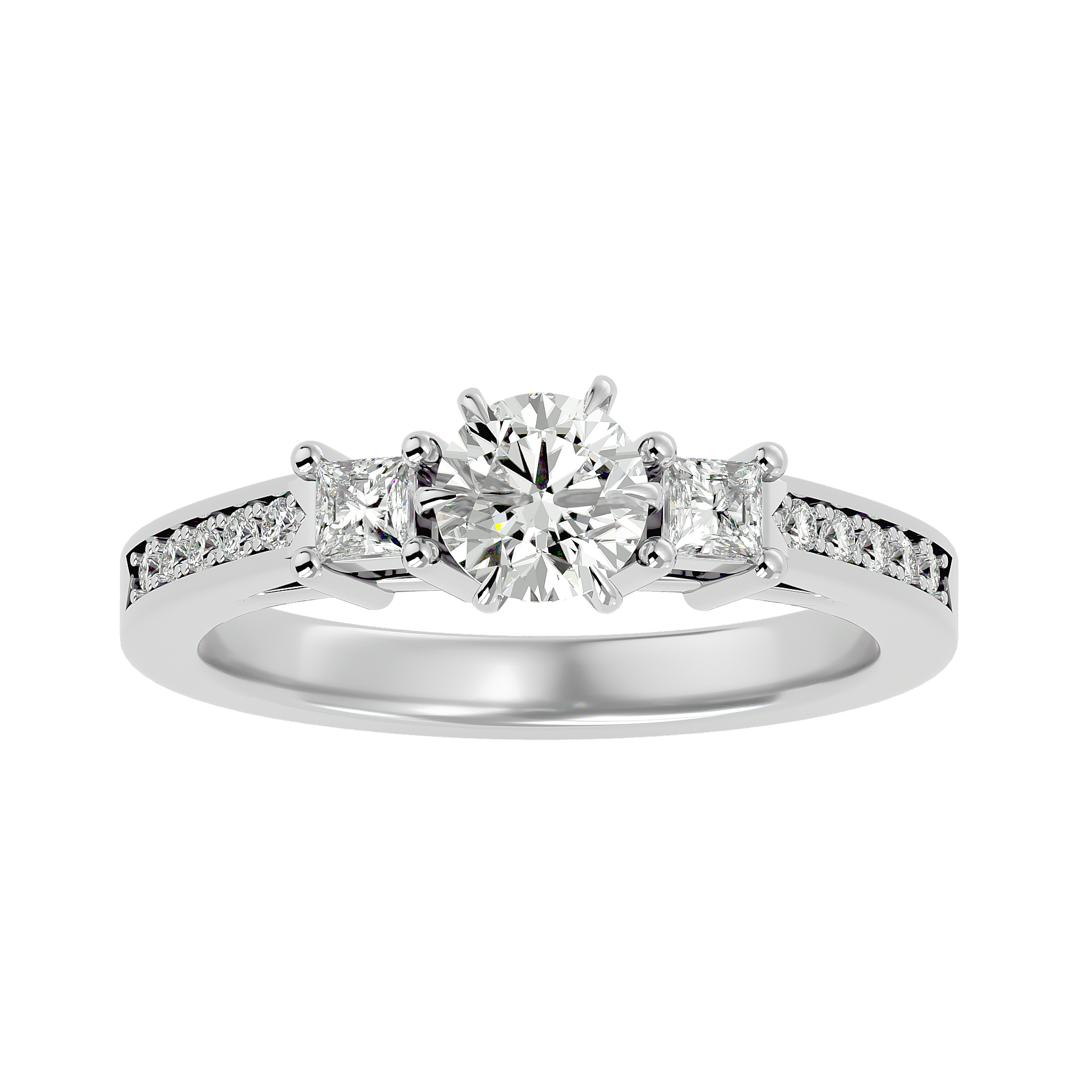 0.85 Carat H Color VS1 Clarity Diamond Studded Natural Diamond Ring.